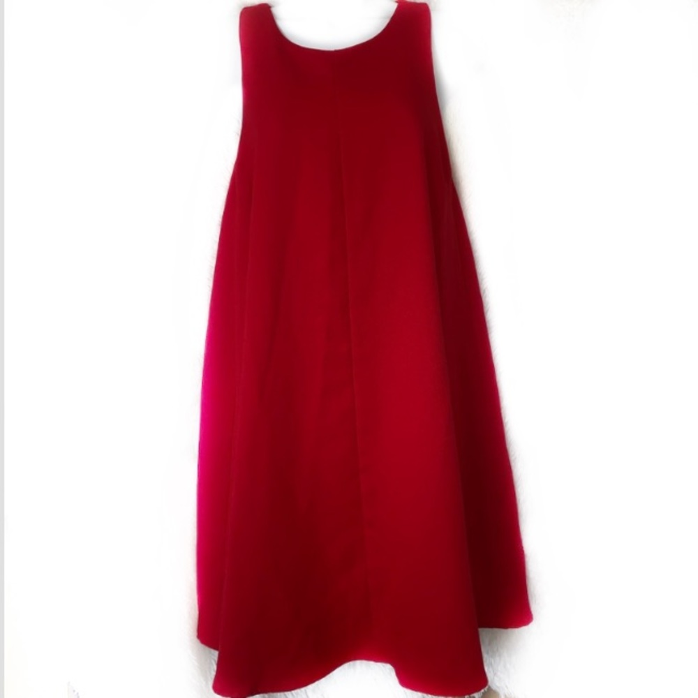 Everly Red a-line sleeveless red dress Sz M